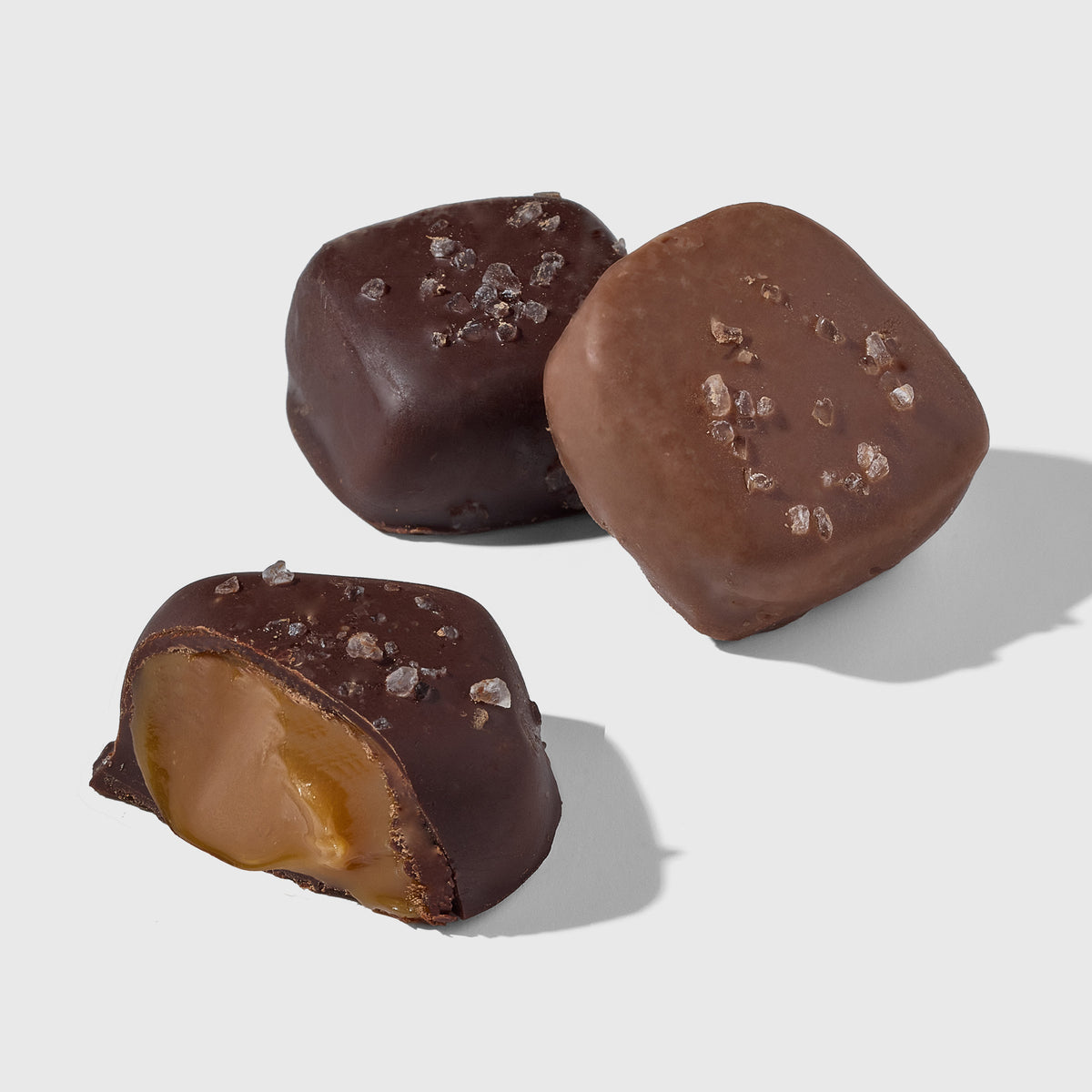 Fraktals Milk and Dark Chocolate Sea Salt Caramels