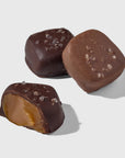 Fraktals Milk and Dark Chocolate Sea Salt Caramels