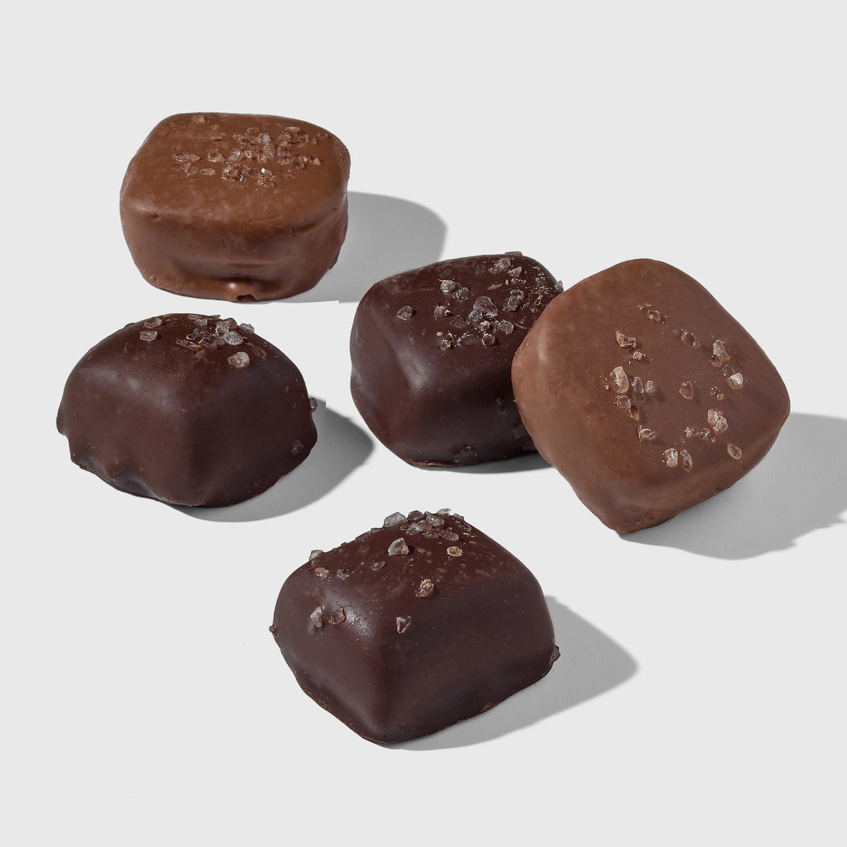 Fraktals Milk and Dark Chocolate Sea Salt Caramels