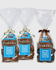 Fraktals Milk and Dark Chocolate Sea Salt Caramels in bags