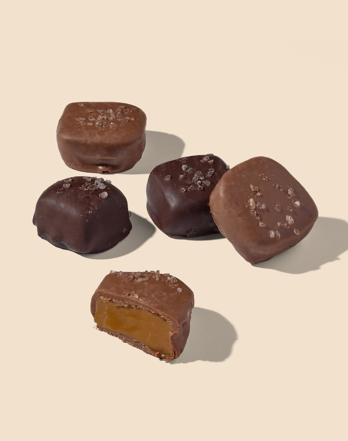 Fraktals Milk and Dark Chocolate Sea Salt Caramels