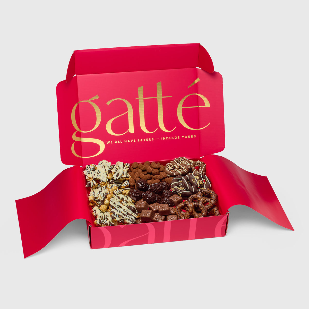 Gatte Classic Signature Sampler Open Box with Unwrapped Pieces