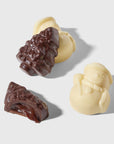 Gatte Holiday Truffle Selection Dark Chocolate Filled Trees and White Chocolate Filled Snowmen